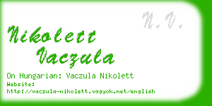 nikolett vaczula business card